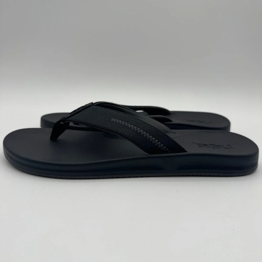 Flojos Men's Black Flip Flop Sandals Size 12 Comfort Beach‎ Casual Thong Slip On